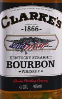 Clarke's Bourbon Whiskey, 40%, 0,7l, bontatlan