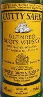 Cutty Shark Blended Scotch Whisky, 43%, 0,75l, bontatlan