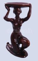 Női akt figurás mécsestartó, minimális kopással, m: 25 cm