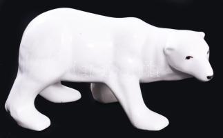 Jegesmedve figura, jelzett, hibátlan, 16x8 cm