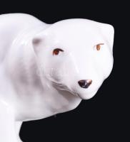 Jegesmedve figura, jelzett, hibátlan, 16x8 cm