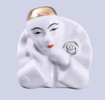 Aquincum Harlekin váza, jelzett, hibátlan, m: 8,5 cm