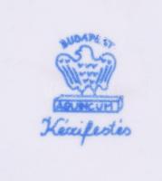 Aquincum Harlekin váza, jelzett, hibátlan, m: 8,5 cm