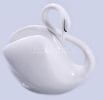 Hollóházi hattyú figura, hibátlan, m: 7,5 cm