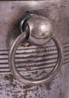 Antik ezüstözött pezsgős vödör, d: 20 cm, m: 20 cm