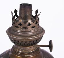 Antik réz petróleumlámpa test, m: 23 cm