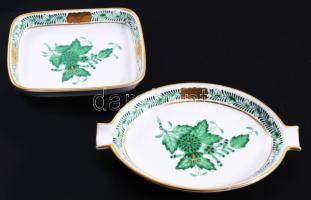 Herendi Apponyi mintás porcelán gyűrűtartó és hamuzó, h:11 cm