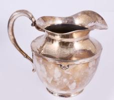 Ezüstözött amerikai kancsó, jelzett, m: 18.,5 cm