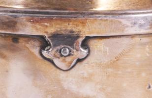 Ezüstözött amerikai kancsó, jelzett, m: 18.,5 cm