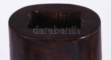 Art deco intarziás váza, m: 27 cm