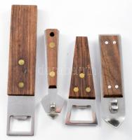 4 darab Hagenauer stílusú osztrák sörnyitó, konzervbontó, h: 17 cm