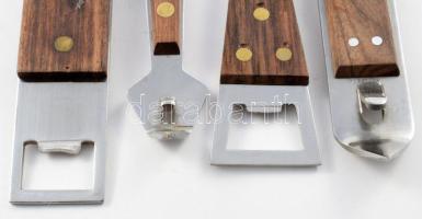 4 darab Hagenauer stílusú osztrák sörnyitó, konzervbontó, h: 17 cm