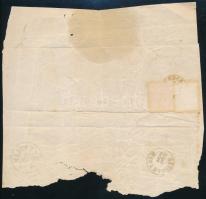 1873 Réznyomat 2kr + 3kr "SZEDERKÉNY" (Gudlin 400 pont) bélyegzéssel levéldarabon