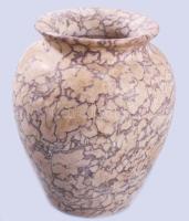 cca 1920 Ónix váza, m: 10 cm