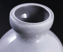 Kétrétegű üveg váza, hibátlan, m: 16,5 cm