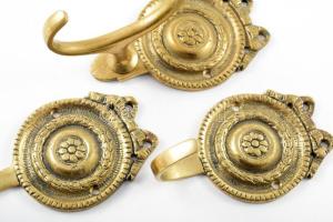 3 darab bronz fogas, h: 14 cm