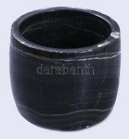 Antik ónix váza, pattogzással, d: 10 cm, m: 8 cm