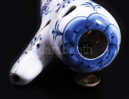 cca 1900 Meissen okarina, jelzett, ütődéssel, h: 18 cm