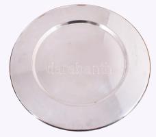 11 darabos ezüstözött tányér garnitúra, d: 29 cm