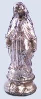 cca 1900 Foncsorüveg Szűz Mária asztali kegytárgy szobor, m: 21,5 cm