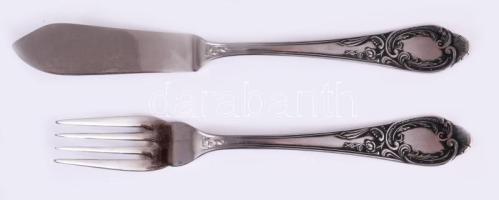 11 személyes német ezüstözött halas készlet