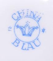 6 darab porcelán reggeliző szett: csésze alátéttel és desszertes tányér. Jelzett, minimális kopással...