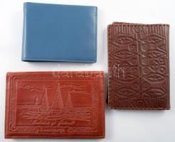 3 darab bőr pénztárca