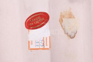 Orosz kerámia plakett falidísz, jelzett, 28x24 cm