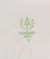 Hollóházi pálinkás készlet, jelzett, hibátlan, dobozában, m: 27 cm alatt