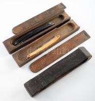 2 darab antik borotva és egy élező