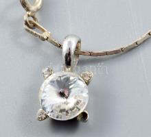 Ezüst (Ag) nyaklánc swarovski kővel, bruttó 3,8g