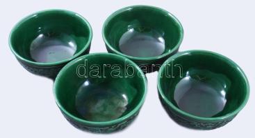 Józsa Judit Korond 4 darab köretkínáló, jelzett, d: 14 cm