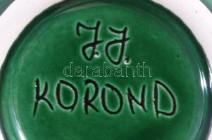 Józsa Judit Korond 4 darab köretkínáló, jelzett, d: 14 cm