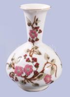 Zsolnay virágmintás váza, jelzett, hibátlan, m: 15 cm