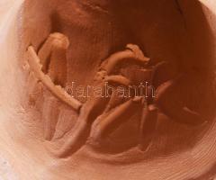 Antalfiné Szente Katalin: lány. Jelzett, kis kopással, m: 14 cm