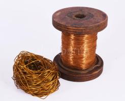 Zacskónyi réz drót, egy része hengeren