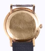 Aranyozott Omega karóra, üveg nélkül, mechanikus, működik, d: 32mm