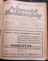 1937 Kittenberger Kálmán szerkesztette Nimród Vadászújság teljes évfolyama dombornyomott aranyozzott...