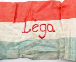 Magyar trikolor légoltalmi karszalag, hímzett betűkkel