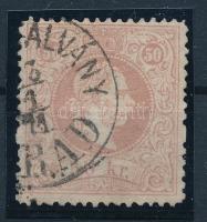 1867 Osztrák Posta Magyarországon 50kr "(POSTAUT)ALVÁNY / (A)RAD" szép hibátlan darab R! (270.000)
