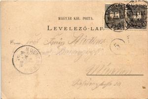 1897 Budapest V. Parlament, Országház, Bazilika. Druck v. Louis Glaser, R. Karlmann. Art Nouveau, fl...