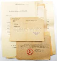 1938-1951 Vegyes vasúti iratok, közte Győr-Sopron-Ebenfurti Vasút (GYSEV) kinevezések, összesen 13 db