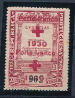 Portugália 1930 Portó Mi 25 kettős felülnyomással RR! (betapadás / gum disturbance)