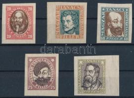 1919 Magyar Tanácsköztársasági arcképek vágott sor (40.000) (ráncok / creases)