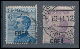 Égei-szigetek (Olasz megszállás) 1912 Mi 1-2 RR! ritkán látható darabok