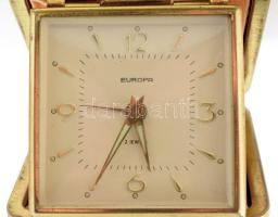 Europa utazó óra, 2 köves, tokjában, működik