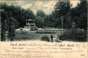 1901 Lipik, fürdő, park részlet / Bad, Park-Partie. Schmidt Edgar / spa, park (EK)