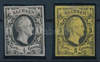 Ónémet államok - Szászország 1851 Mi 3, 6 szép darabok R! (Mi EUR 120.-)