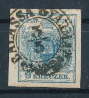 1850 9kr HP III 0,125 mm kartonpapír "BALASSA GYARMAT"