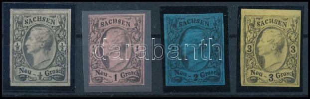 Ónémet államok - Szászország 1855/1856 Mi8-11 sor nagyon szép állapot RR (Mi EUR min.100.-)